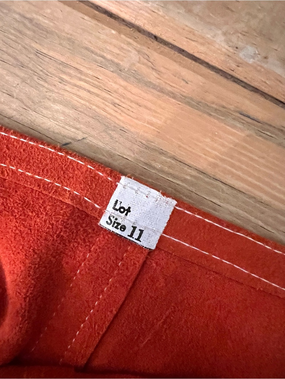 Vintage Orange Suede 1970’s Mod Micro Mini Skirt With Remington Buttons & Pocket - Picture 8 of 11